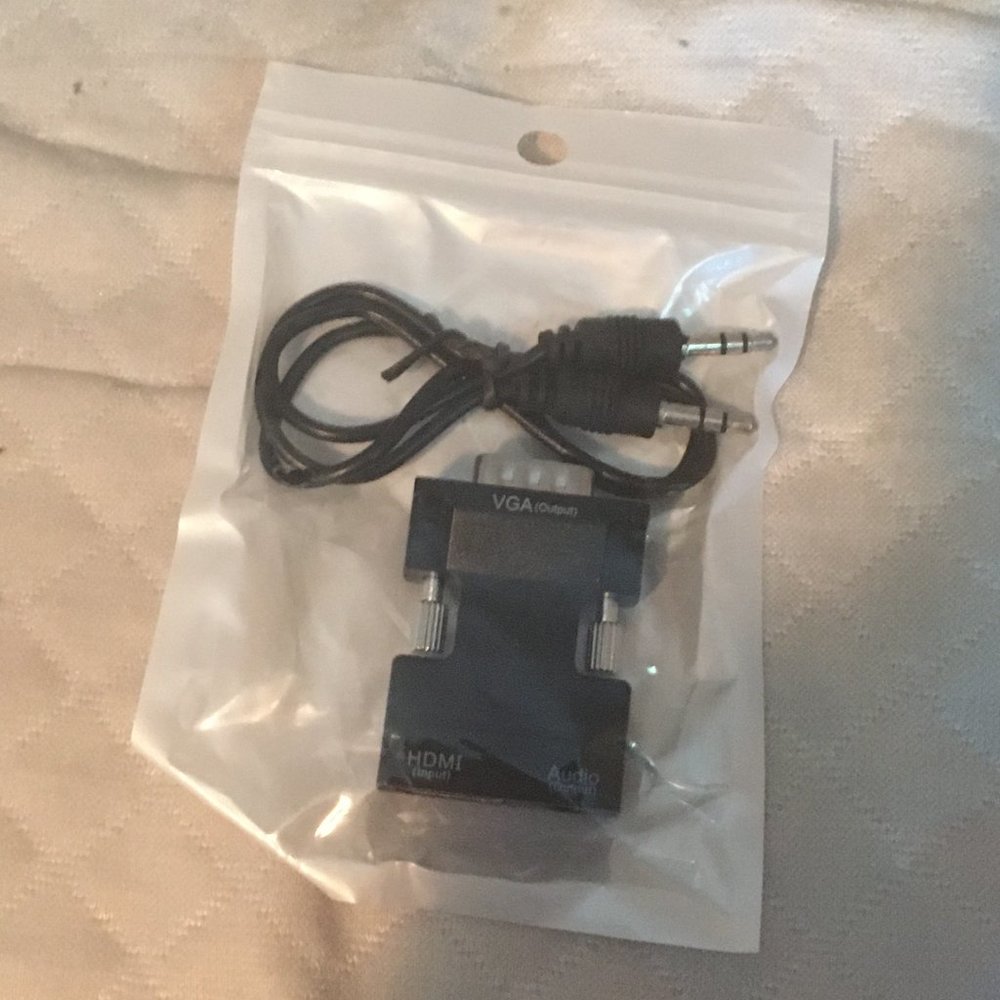 HDMI to VGA Adapter Converter w/ Audio Adapter Support 1080P Signal Output